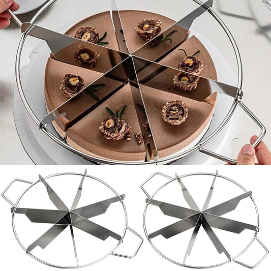 Stainless Steel Cake Slicer & Pie Divider – 6, 7 or 8 Slices Cake Slicer Tool Oasis Select