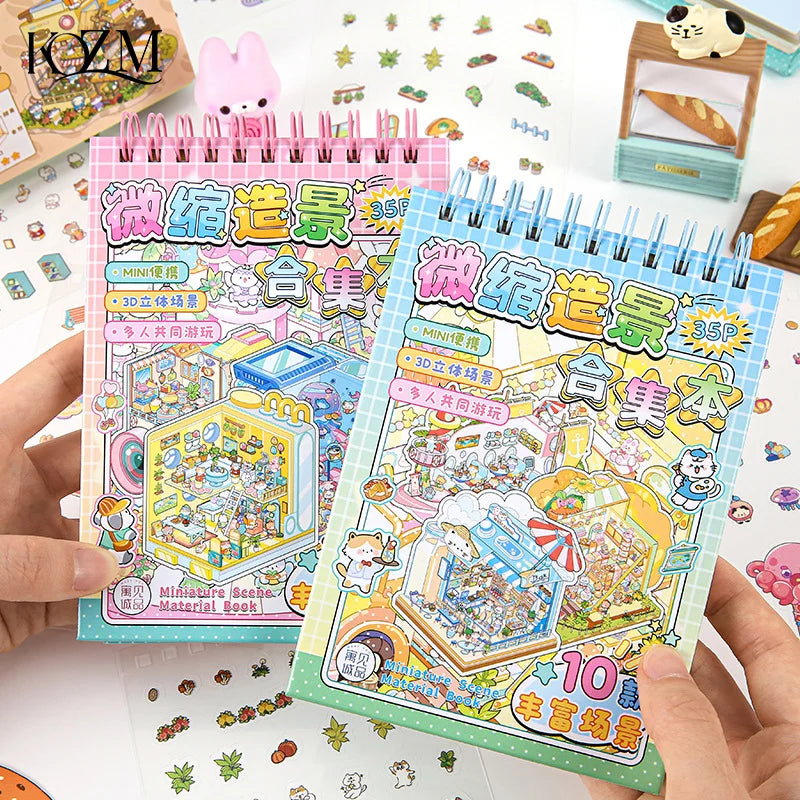 Chinoiserie Landscape Scene Sticker Book | DIY Mountain River