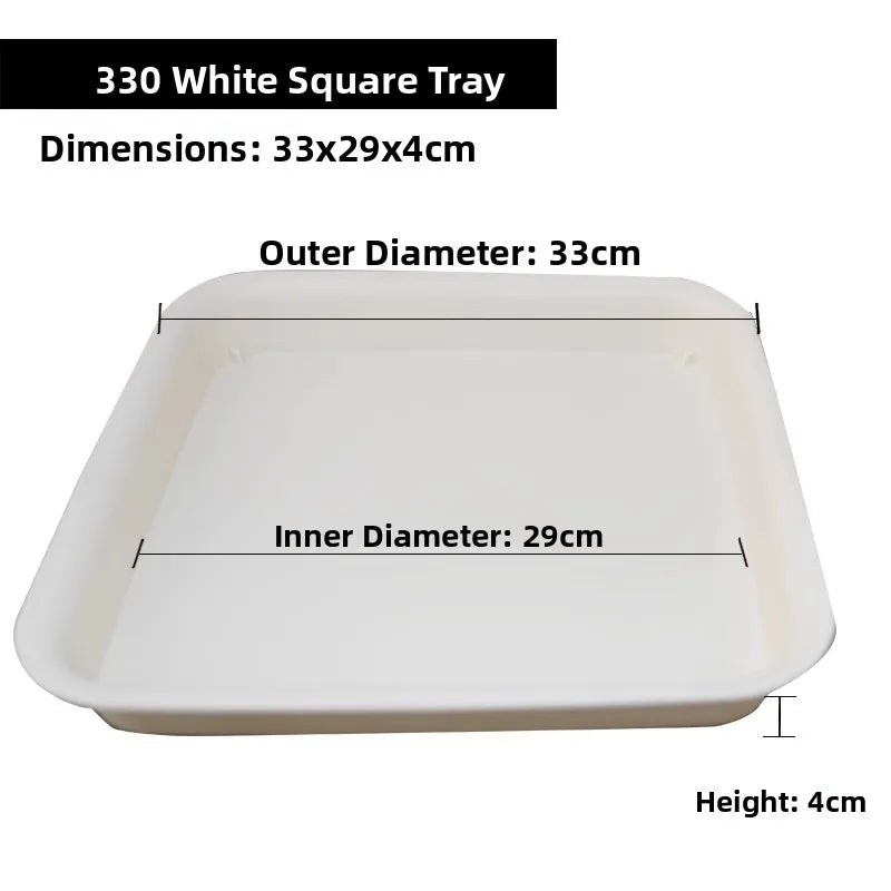 Rectangular Plastic Drainage Tray for Long Narrow Flower Pots