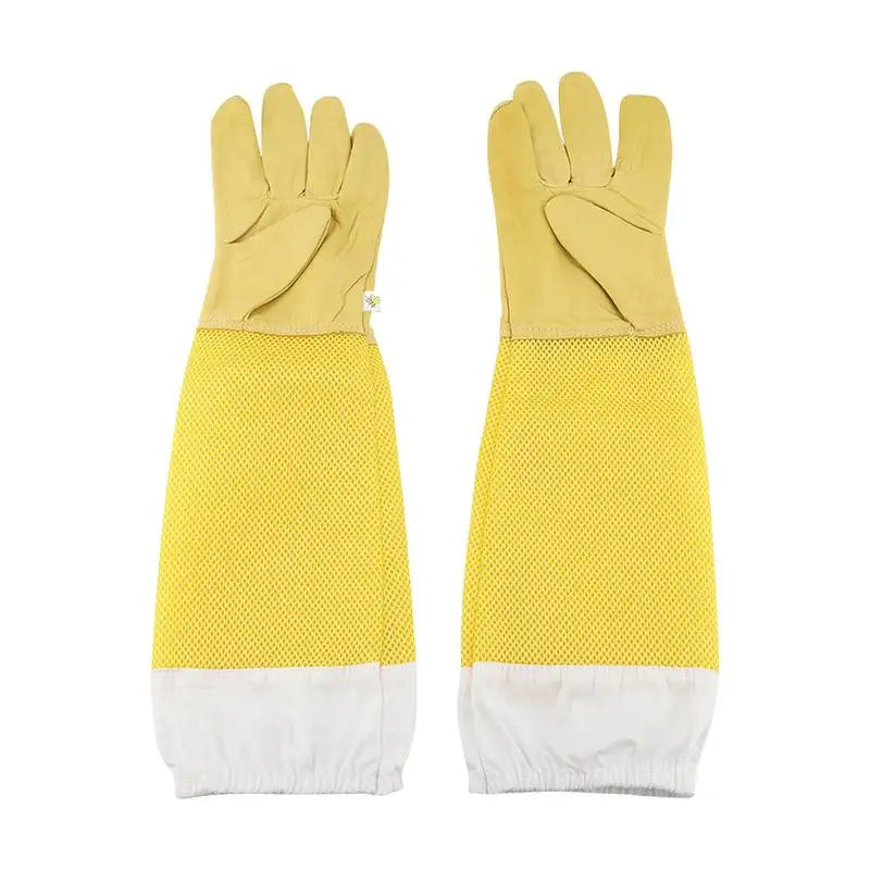 Breathable Beekeeping Gloves Long Sleeves | Sheepskin Mesh