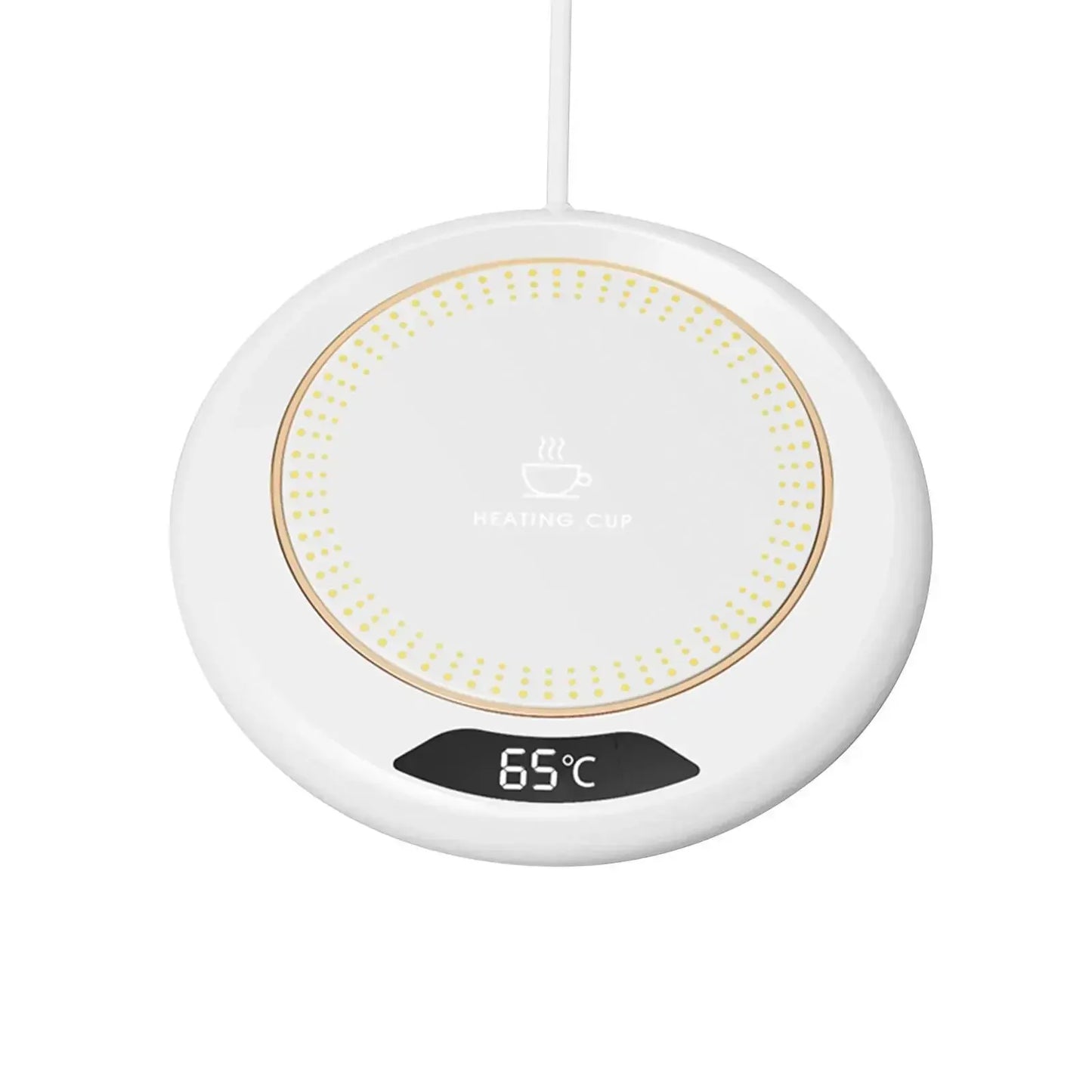Thermostatic Heating Coaster USB Home Heating Coaster 3-speed Adjustment Heating 55 Degrees Constant TemperatureThermostatic Hea Peaceful Pleasures Health and Wellness white