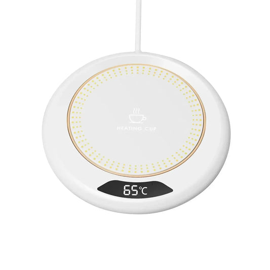 Thermostatic Heating Coaster USB Home Heating Coaster 3-speed Adjustment Heating 55 Degrees Constant TemperatureThermostatic Hea Peaceful Pleasures Health and Wellness white