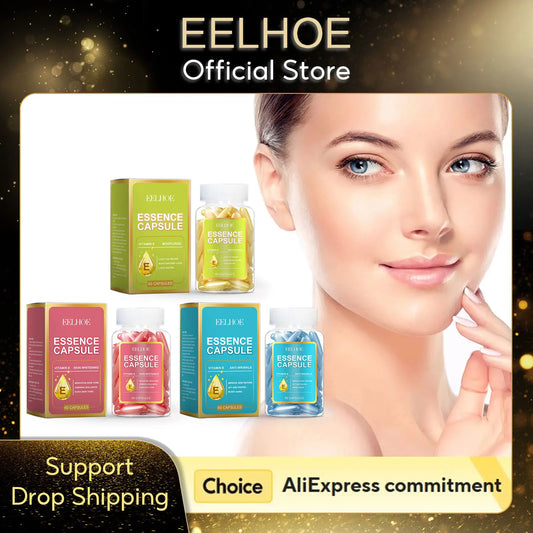 EELHOE Brightening Face Serum Capsules | Vitamin E, 60 pcs Face Serum Capsules Peaceful Pleasures Health and Wellness