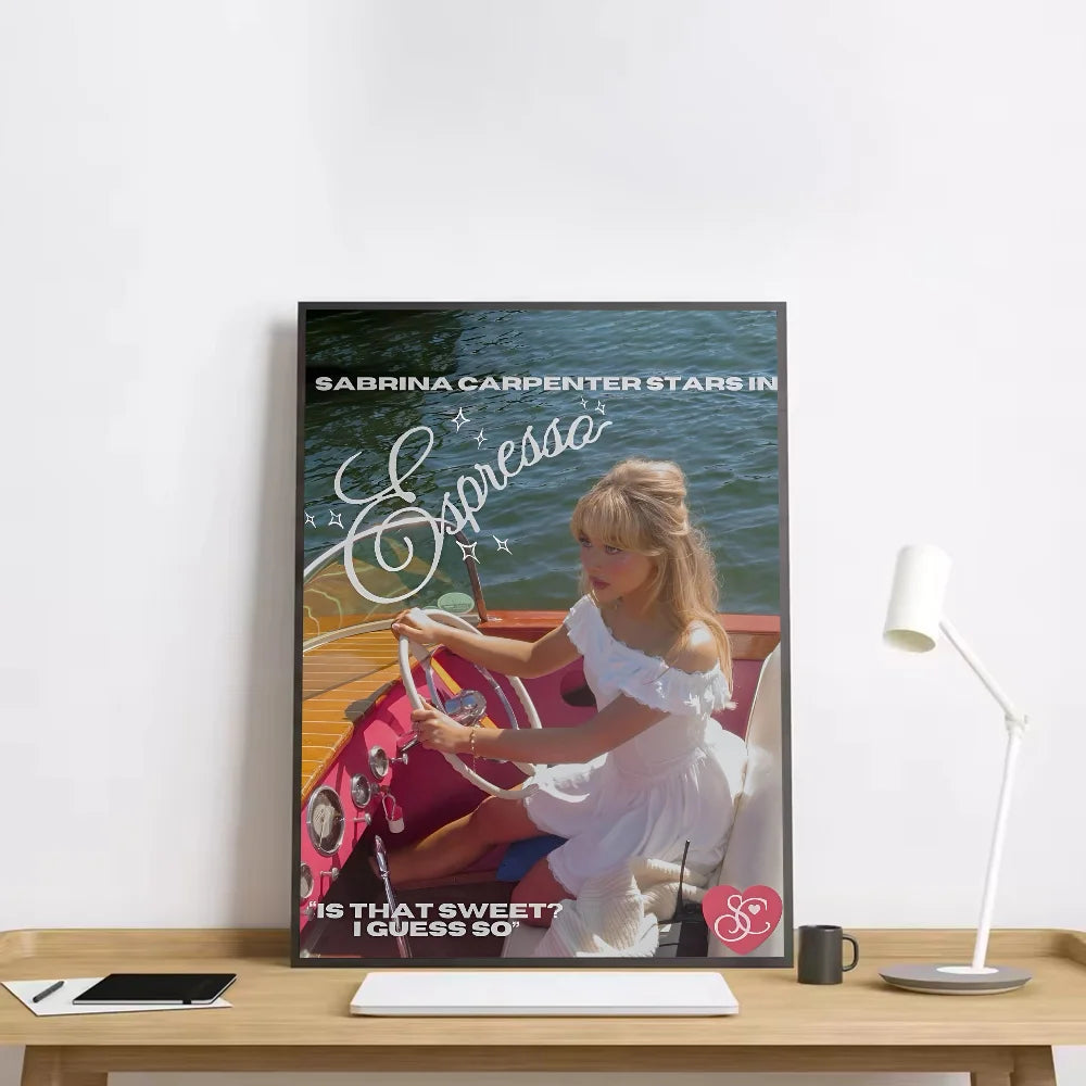 Sabrina Carpenter Portrait Poster – HD Waterproof Wall Art Decor Wall Art Poster Peaceful Pleasures Health and Wellness z3 30X40cmNoframe