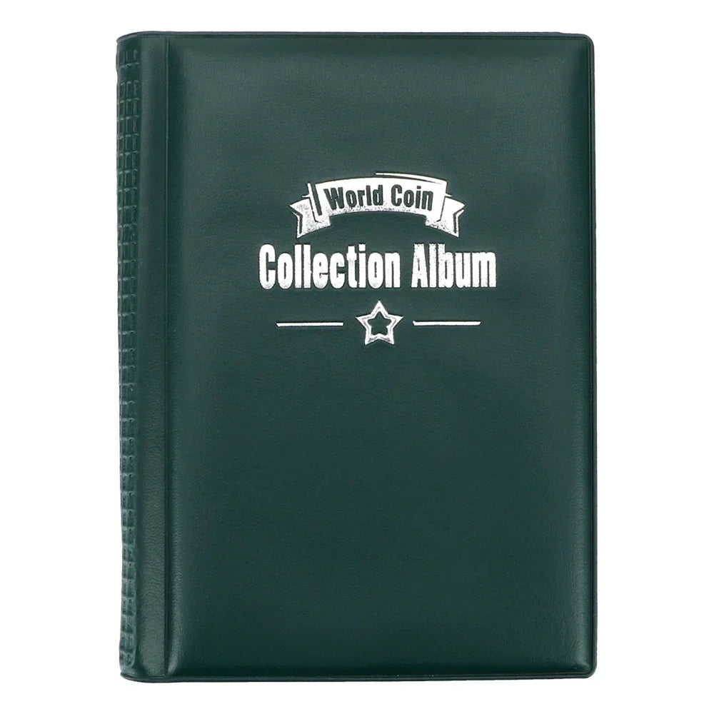 PU Leather Coin Collection Album – 60 or 120 Pocket Organizer