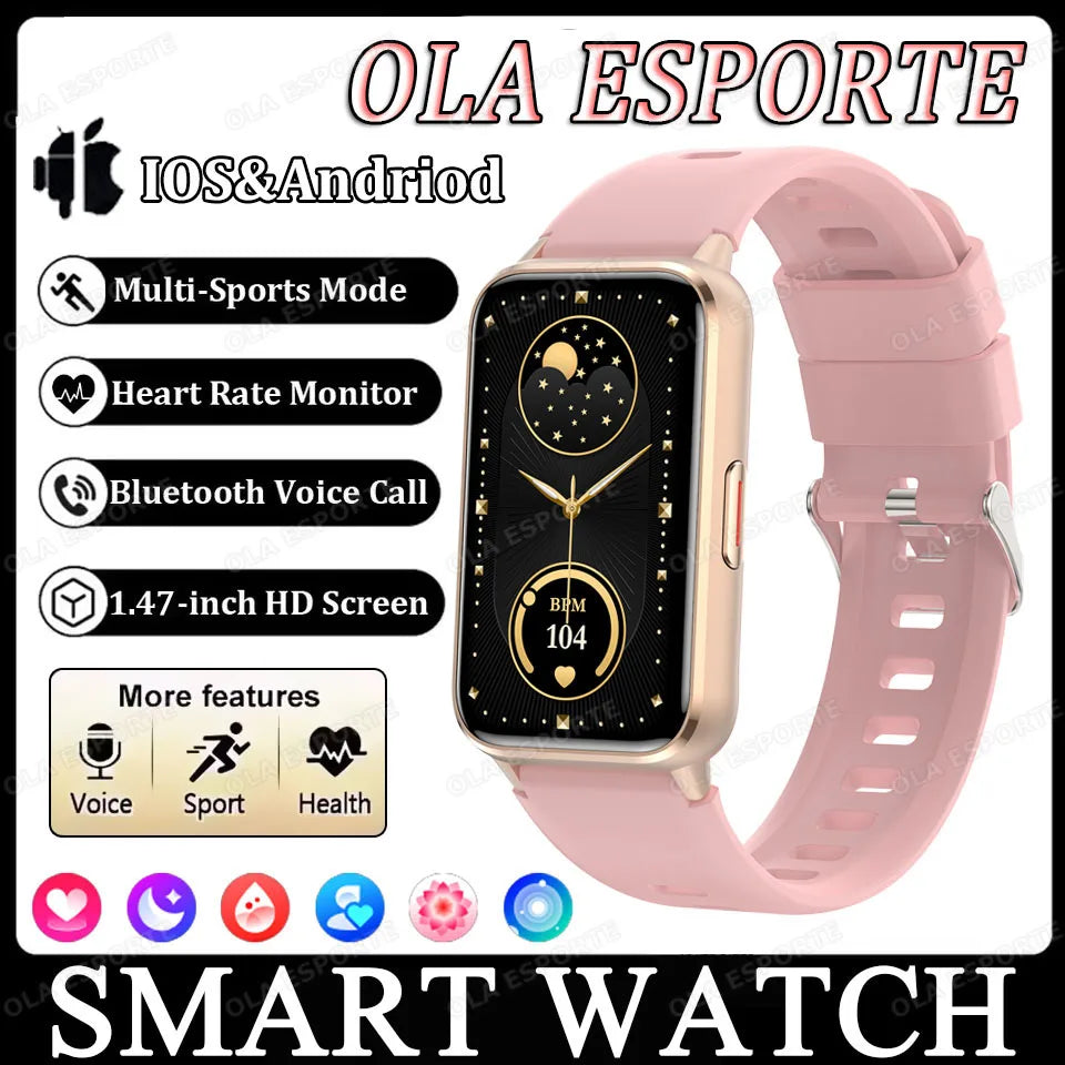 Ola Esporte Sports Smart Watch AMOLED NFC Bluetooth Call