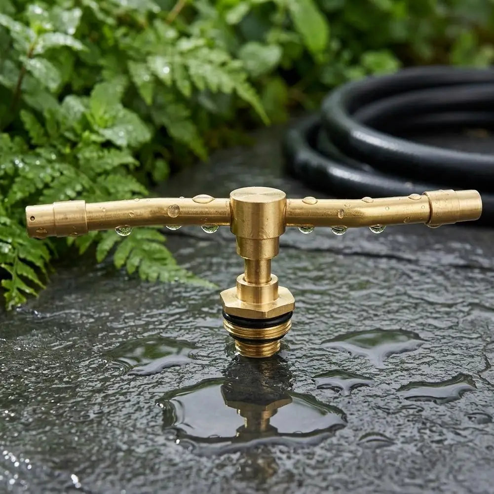 360° Rotating Brass Nozzle 2/3/4 Arms Rotating Sprinkler Head Garden Lawn Irrigation Watering Nozzle For Agriculture Horticultur Peaceful Pleasures Health and Wellness
