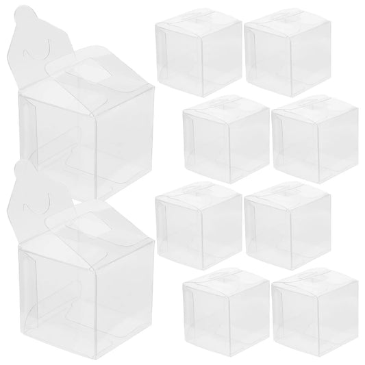10Pcs Clear Plastic Packing Boxes 4x4x4cm Transparent Sugar Box for Macarons Cupcakes Collectibles Wedding Favor DIY Gift Peaceful Pleasures Health and Wellness other other