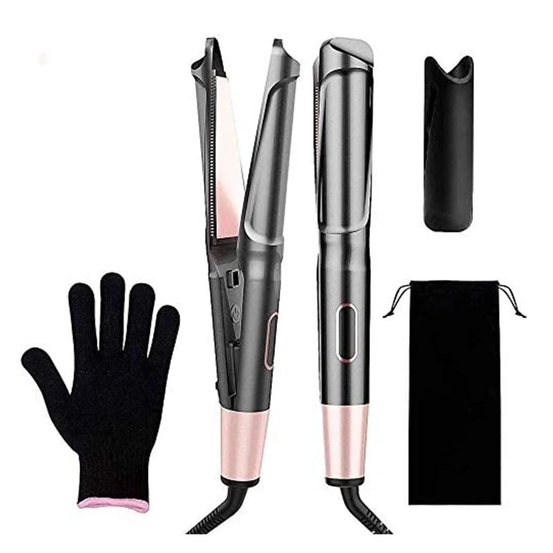Hot Selling And Useful Twisted Flat Iron Two In One Hair Curler Curler And Straightener Magic Curler Peaceful Pleasures Health and Wellness