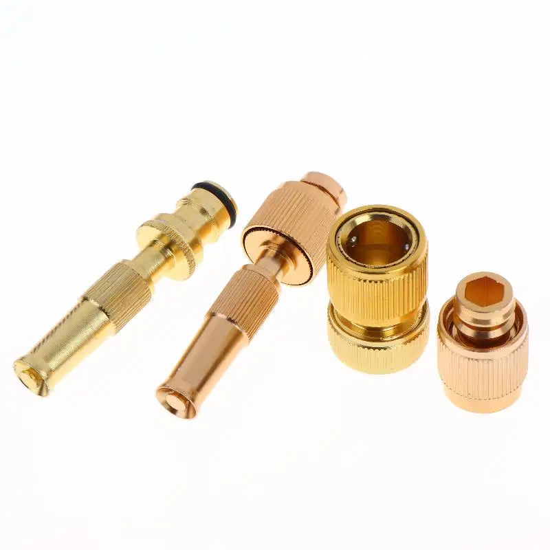Versatile Home Hose Adjustable Pressure Garden Sprinkler Spray Nozzle Water Brass High Pressure Direct Spray Quick Connector Peaceful Pleasures Health and Wellness