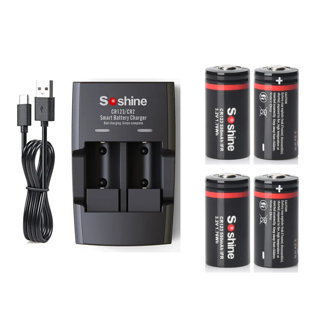 Soshine 3.2V LiFePO4 Rechargeable Batteries – All Sizes