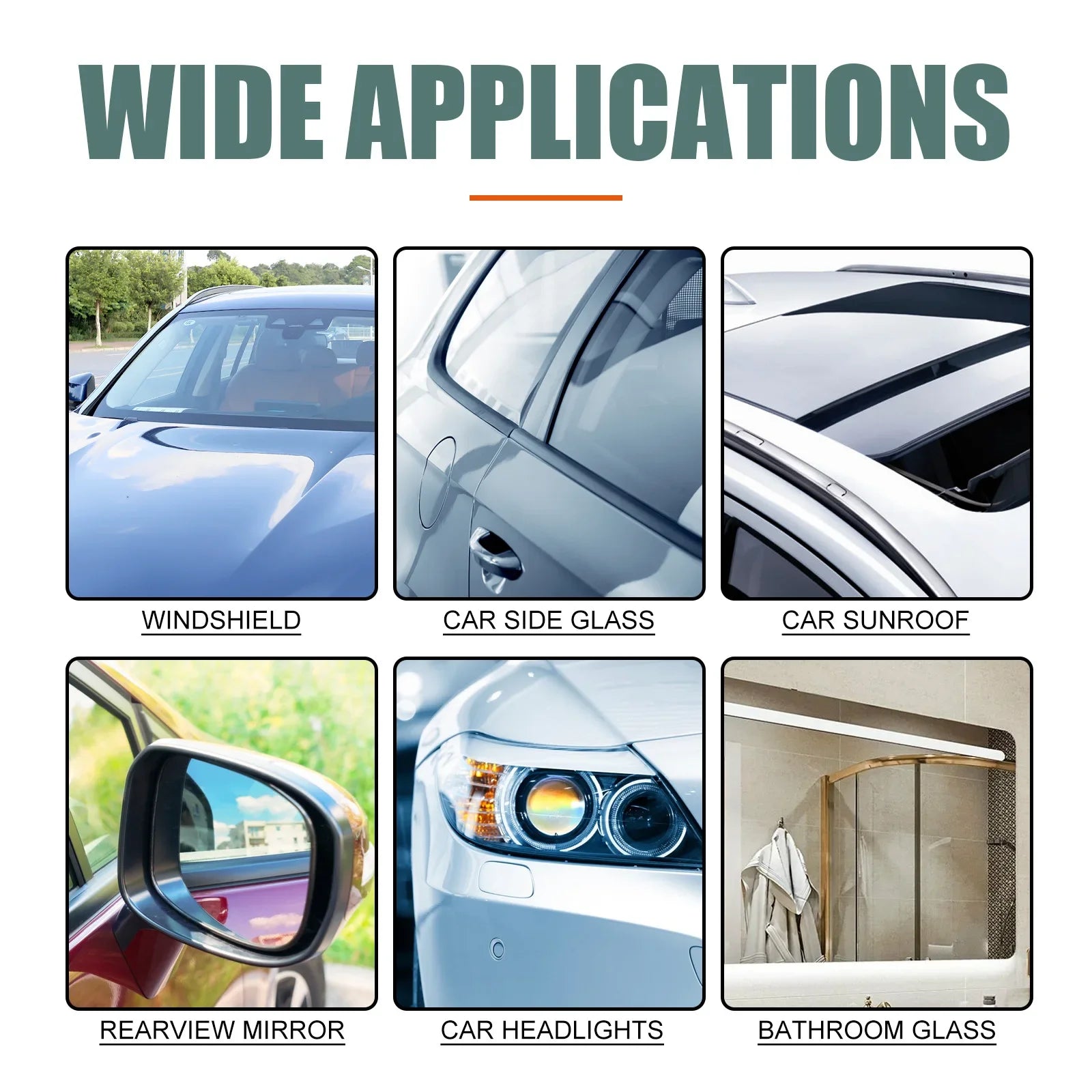 Automobile Windshield Spray Rearview Mirror Windshield Cleaning Stain Hydrophobic Water Repellent Antifogging Agent Peaceful Pleasures Health and Wellness