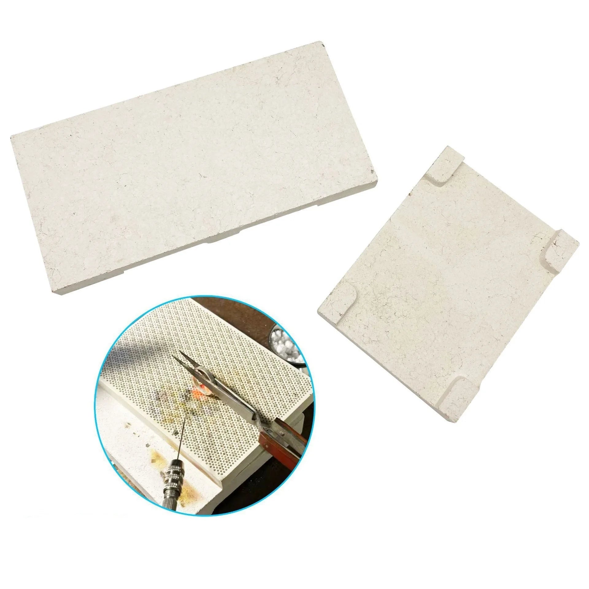 High Temperature Resistant Quartz Welding Plate Heat Insulation Brick for Gold Silver Copper Jewelry Making Tools Peaceful Pleasures Health and Wellness
