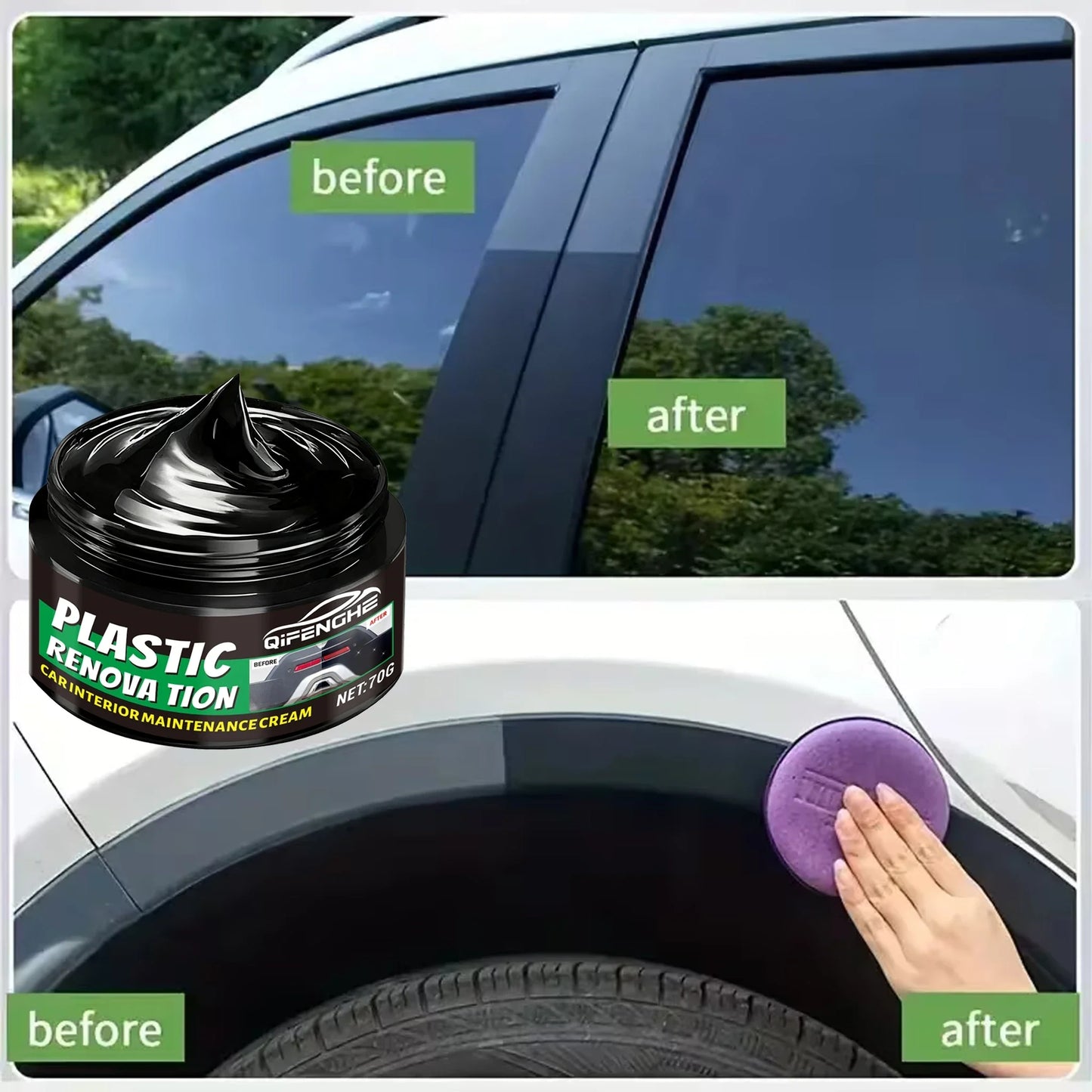 Car Interior Wax – PVC & Plastic Care for Dashboard & Seats