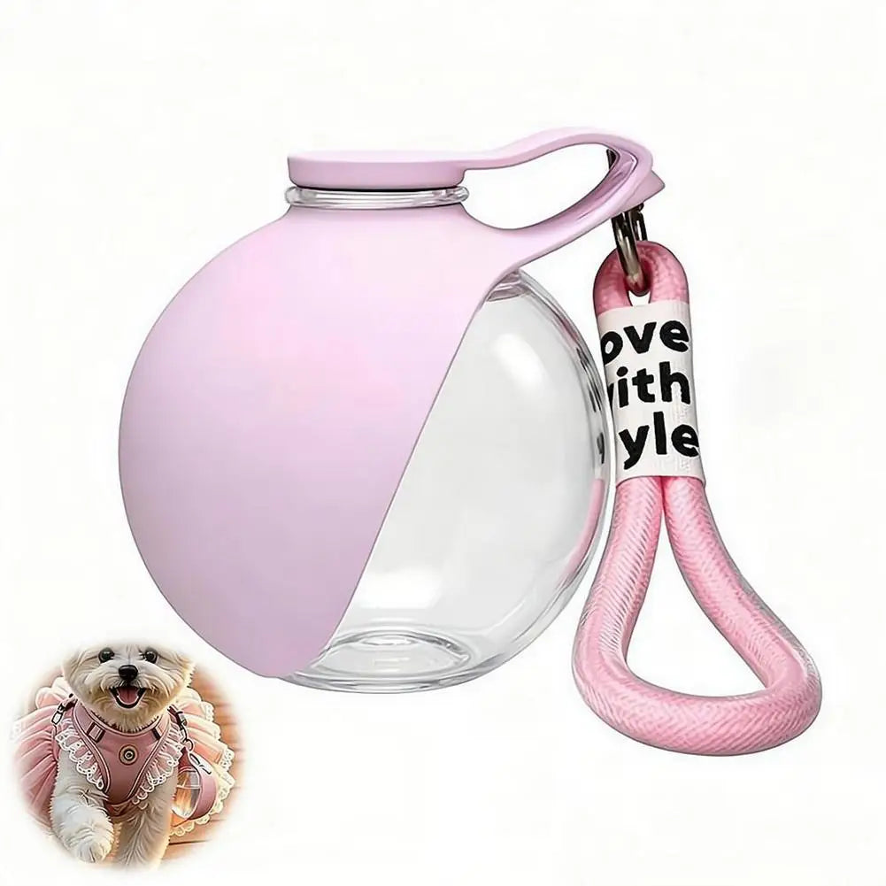 Portable Dog Water Bottle 285ml | Foldable Bowl, Leak-Proof