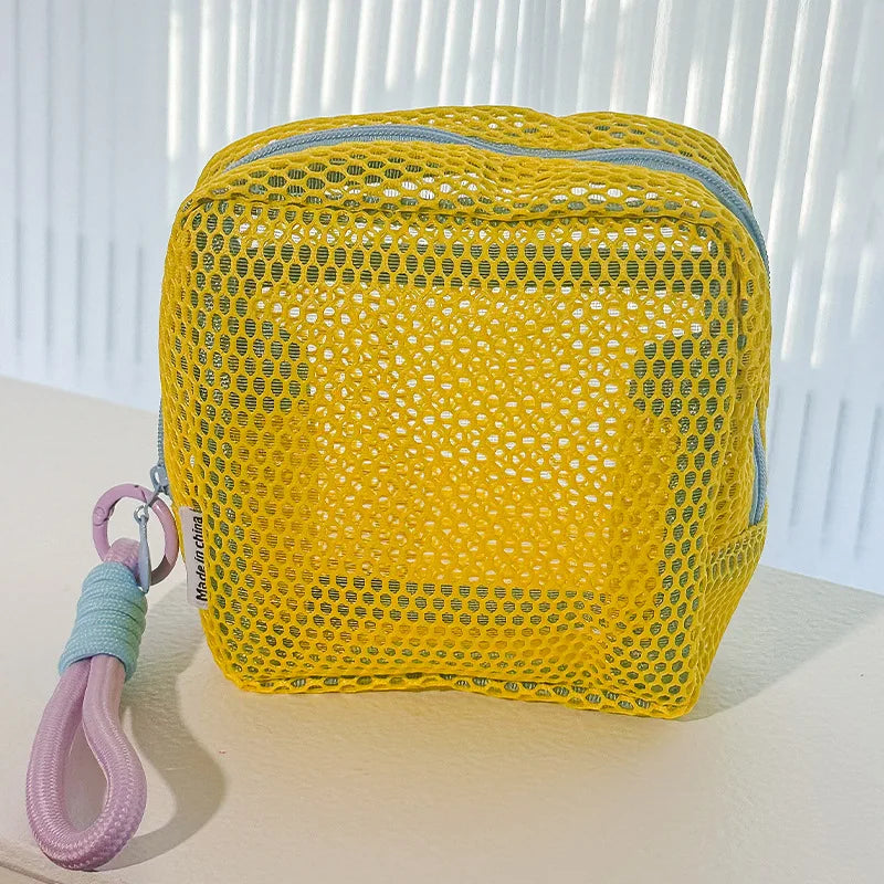 Dopamine Mesh Makeup Bag – Large Travel Organizer Pouch