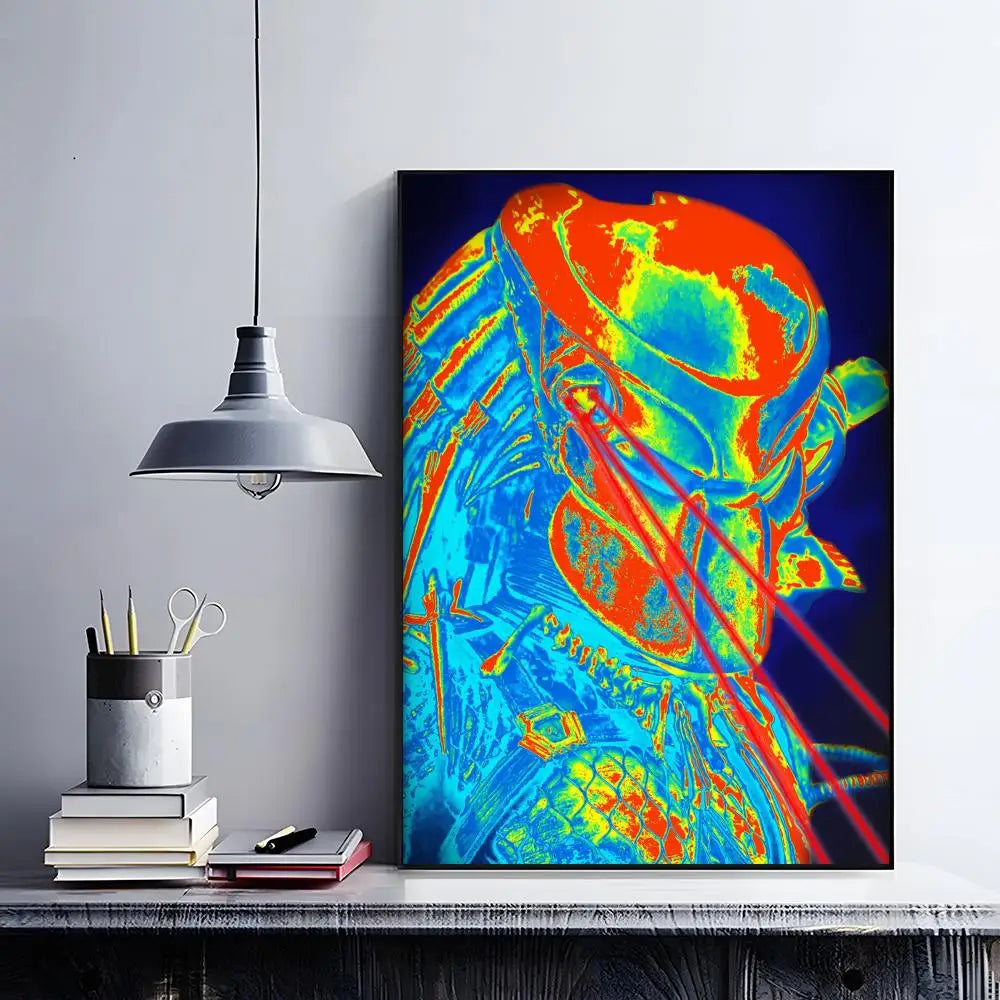 The Predator Movie Poster – HD Self-Adhesive Waterproof Wall Art Movie Wall Poster Peaceful Pleasures Health and Wellness Black10 50X70cmNoframe