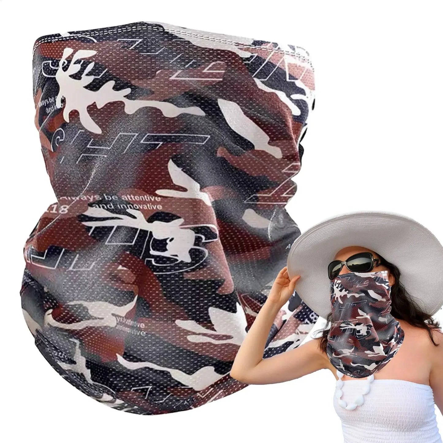 Ice Silk Face Gaiter – UV Protection & Windproof Head Wrap