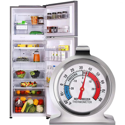 Refrigerator Freezer Thermometer – Large Dial, No Battery Refrigerator Thermometer Peaceful Pleasures Health and Wellness