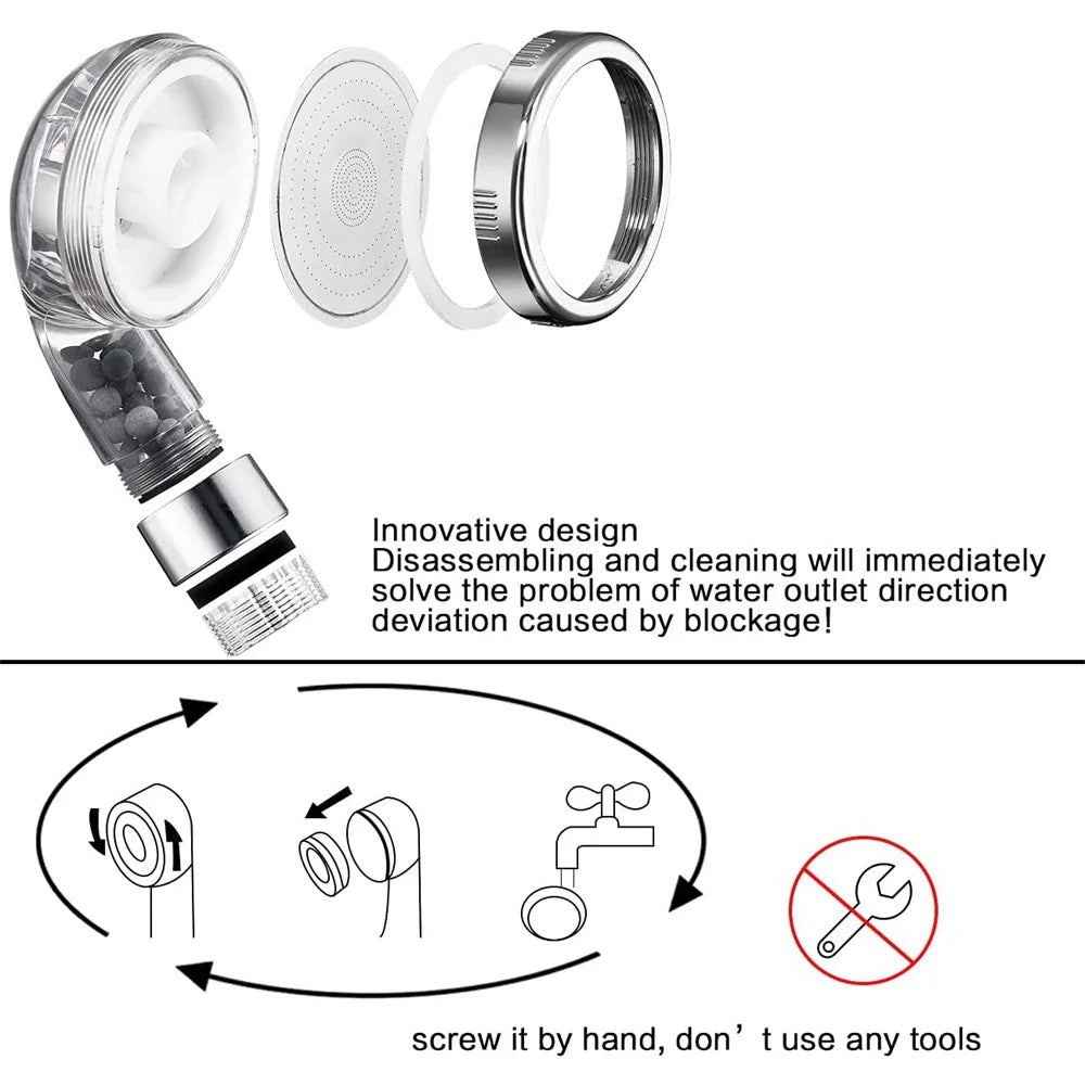 VILOYI Filtered Handheld Shower Head – High Pressure Water Saving