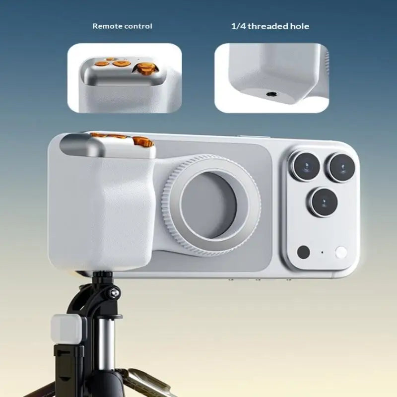 Magnetic Phone Camera Grip with Fill Light & Remote Shutter