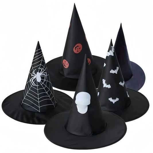 Halloween Witch Hat – Black Wizard Cap for Kids & Adults Halloween Costume Hat Oasis Select