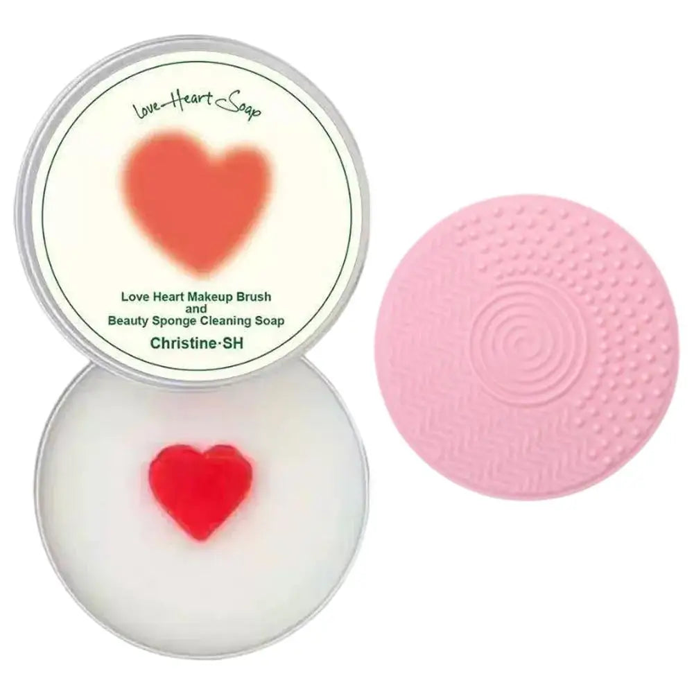 Makeup Brush Cleaner Soap with Silicone Mat – 60g/100g Peaceful Pleasures Health and Wellness C-100g