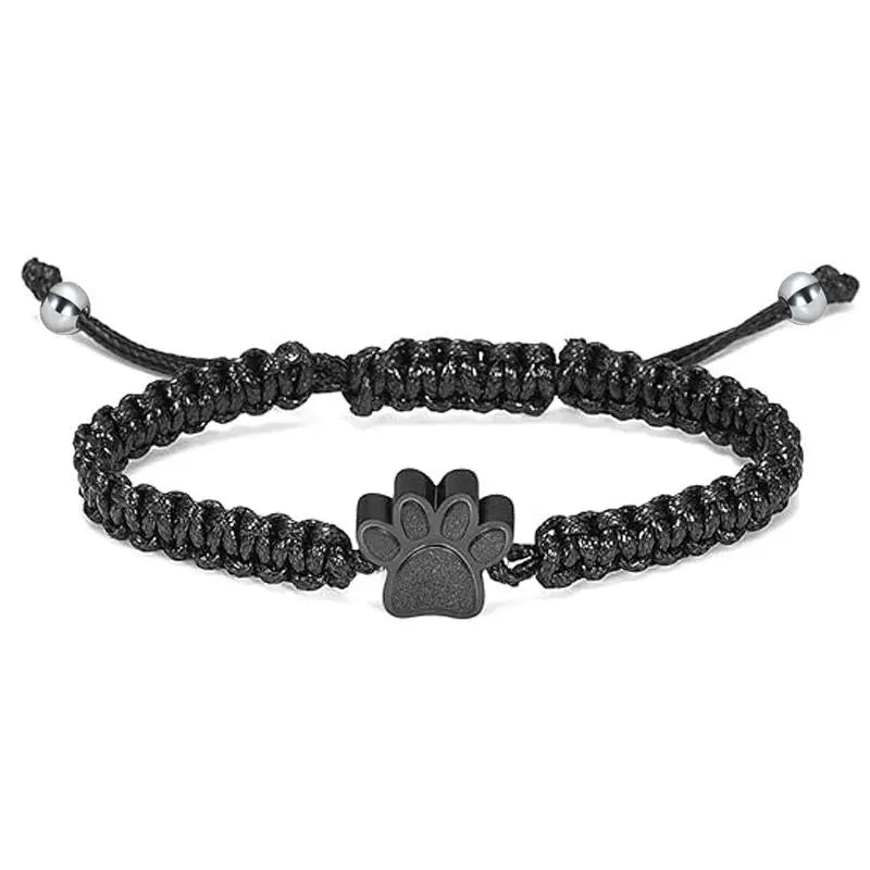 Pet Memorial Urn Bracelet | Titanium Steel Braided Keepsake