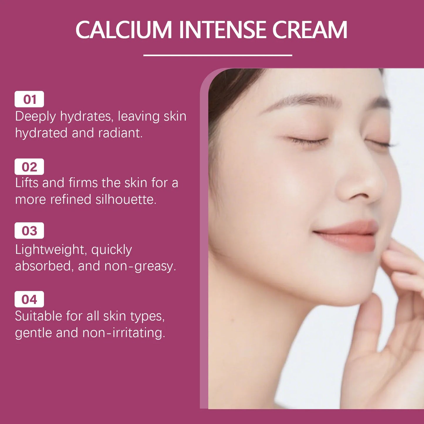 Calcium Firming Face Cream – Collagen & Hyaluronic Acid