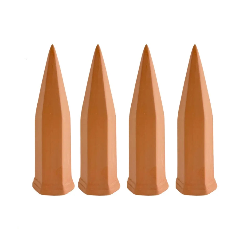 4-Pack Terracotta Self-Watering Spikes | Plant Drip Irrigation
