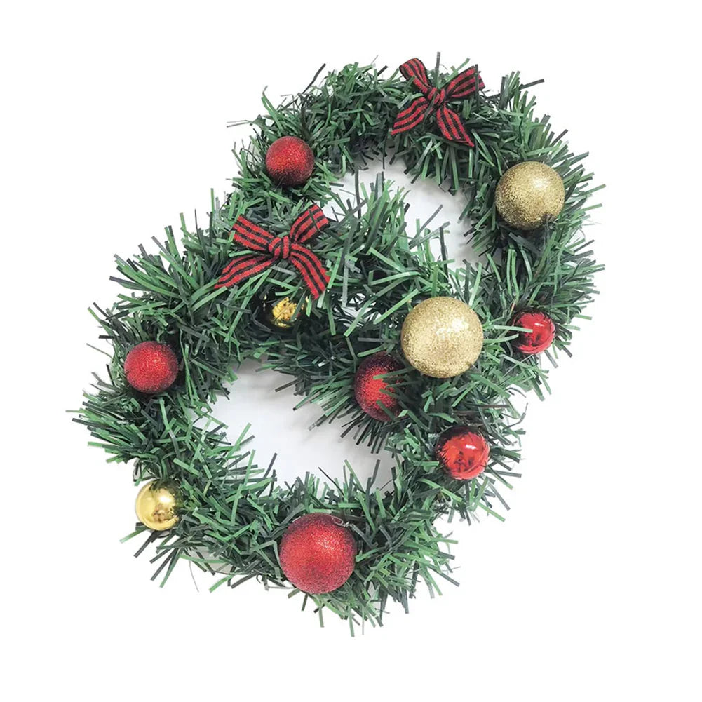 Christmas Ball Grid Bow Wreath | Mini Holiday Table Decor