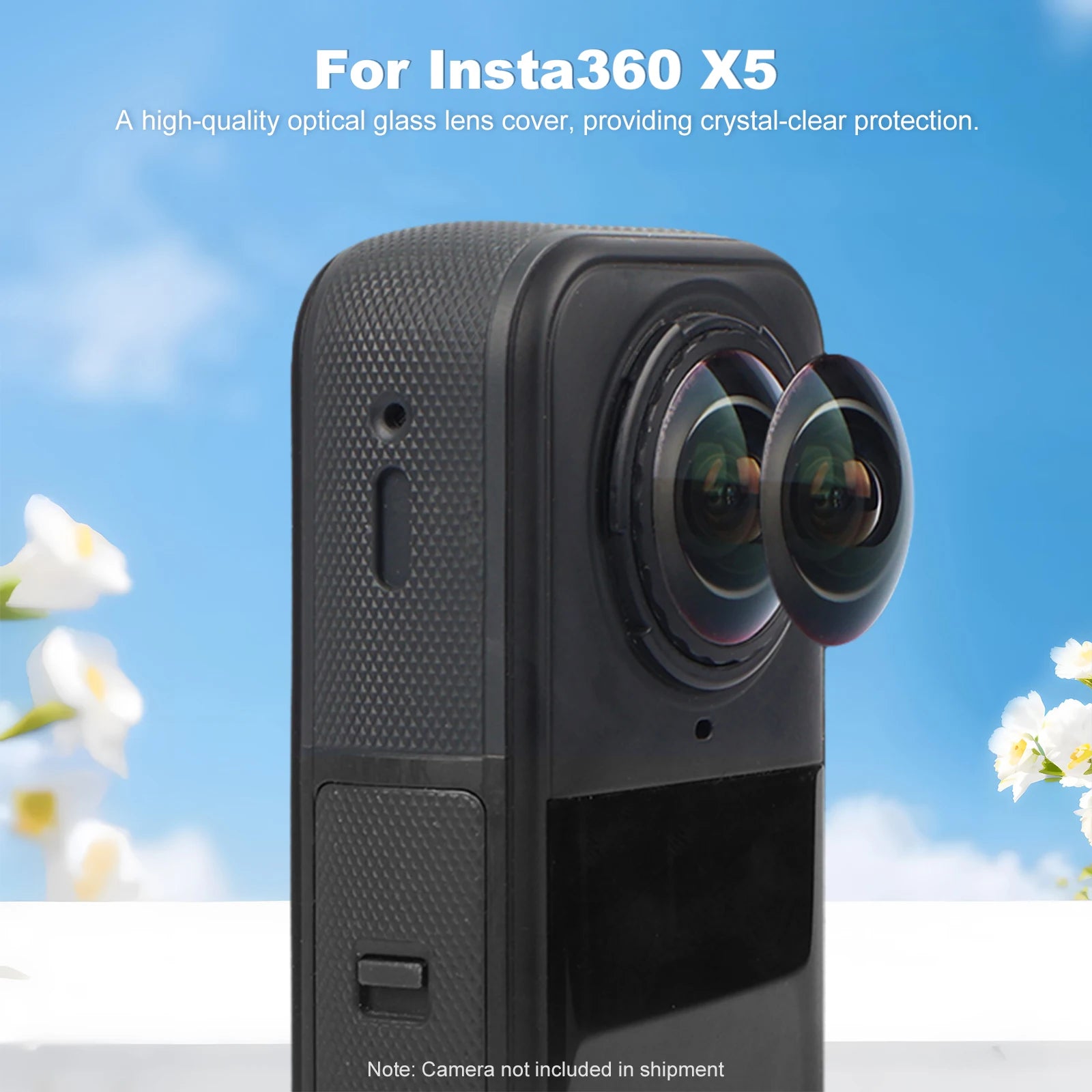 For Insta360 X5 Replaceable Lens Kit 2Pcs Original Optical Lens Replacement with Removal Tool Compatible with Insta360 X5 Camera Peaceful Pleasures Health and Wellness