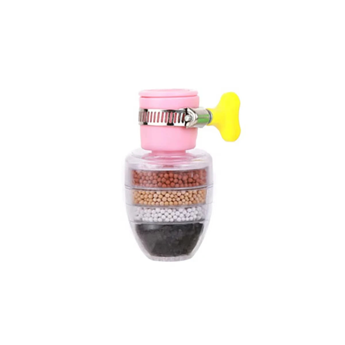 6 Layers Faucet Water Filter Tap Purifier 360° Rotatable Coconut Charcoal Nozzle for Faucet Kitchen Household Water Filter Peaceful Pleasures Health and Wellness 1pcs pink