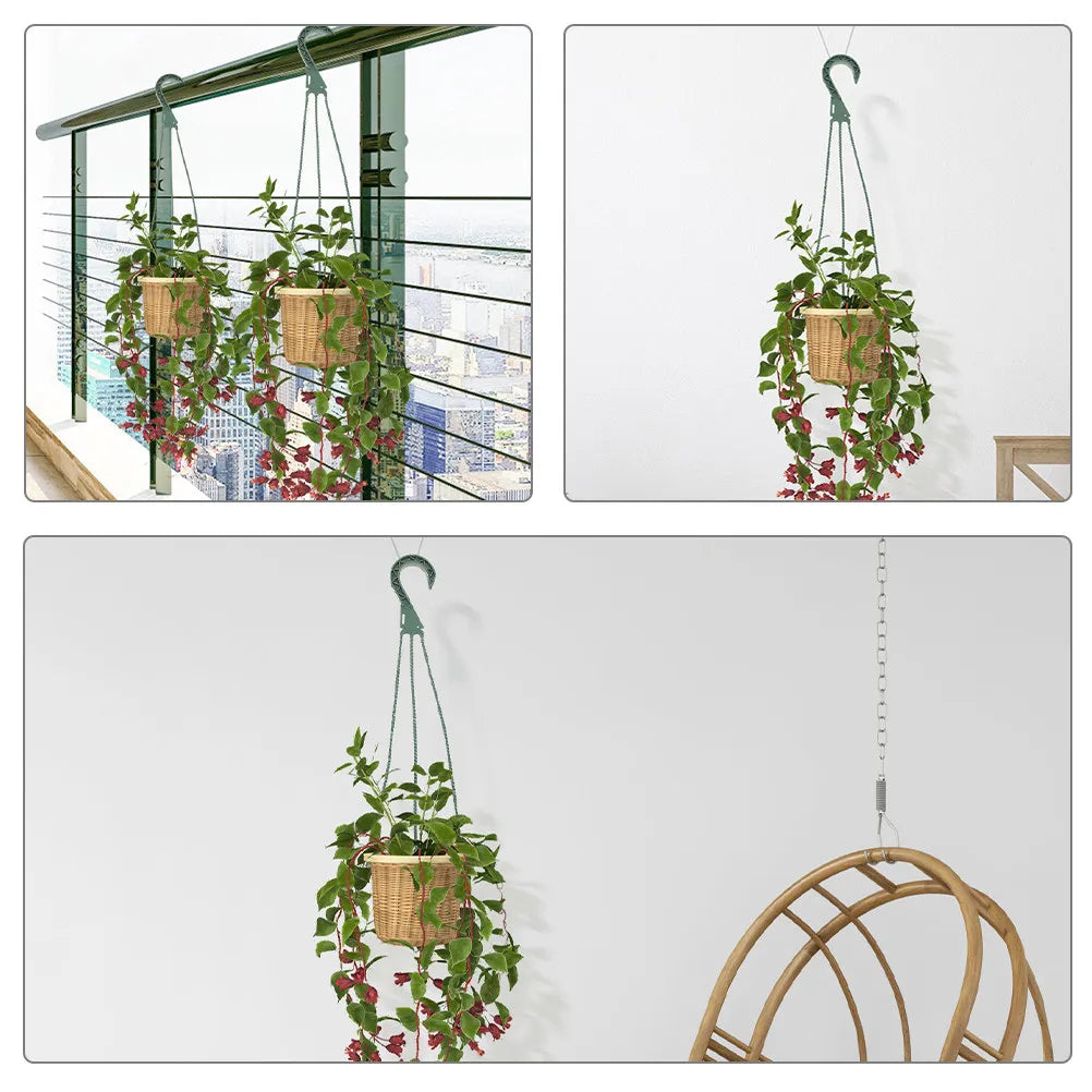 5Pcs Hanging Basket Chains Sturdy Circle Planter Hangers for Plant Pots Lanterns Bird Feeders Indoor Outdoor Plant Hanging Chain Peaceful Pleasures Health and Wellness