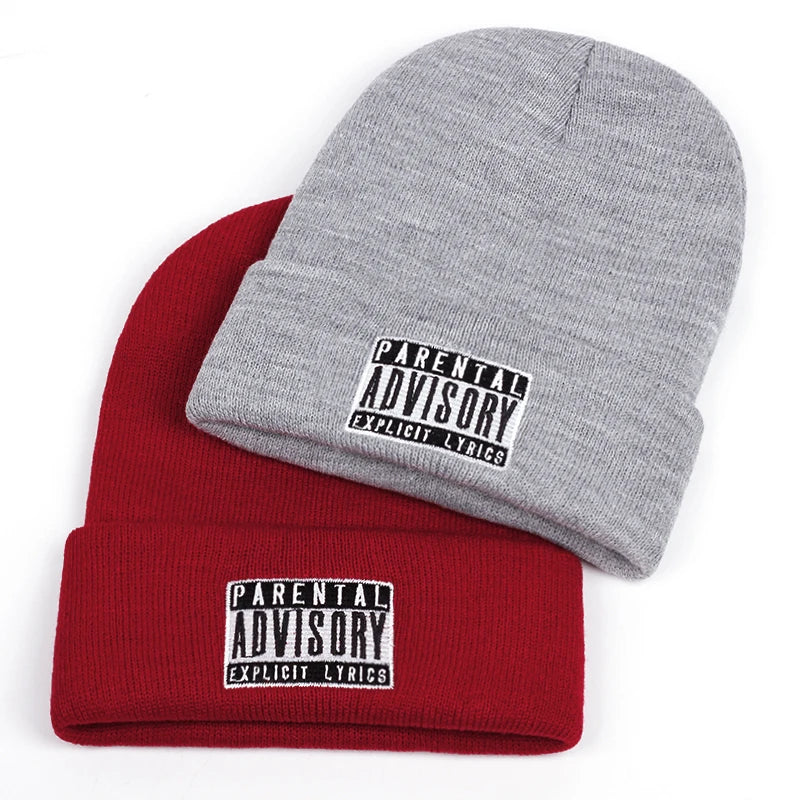 ADV Embroidery Knit Beanie Hat – Unisex Winter Skull Cap