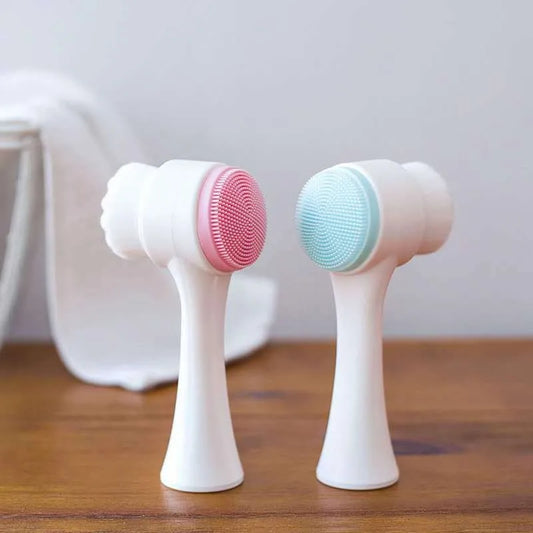 Double-Sided Silicone Face Cleansing & Exfoliating Brush Facial Cleansing Brush Peaceful Pleasures Health and Wellness