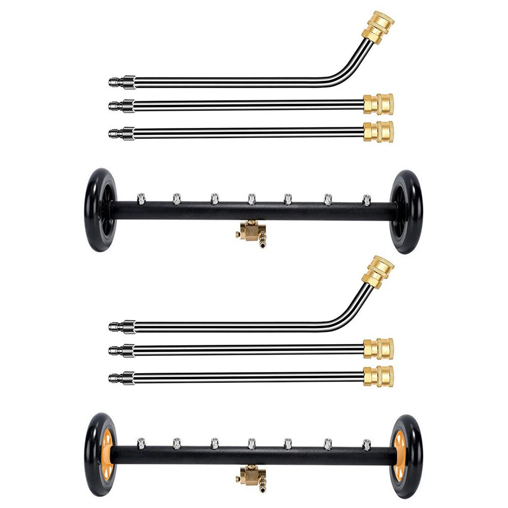 22 Inch High-Pressure Water Broom Extendable 3-Wand Car Chassis High Pressure Washer Car Washing Locomotive Bottom Water Broom Peaceful Pleasures Health and Wellness