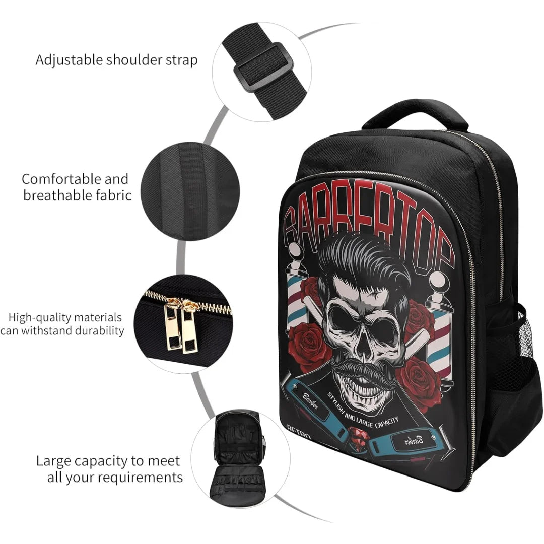 3-Piece Multi-Functional Tool Kit Storage Bag - Versatile Backpack for Hairdressing Tools, Ideal for On-the-Go Barbers Peaceful Pleasures Health and Wellness