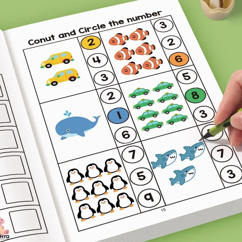 64 Pages Filled Numbers Logical Thinking Training Fun Math Exercise