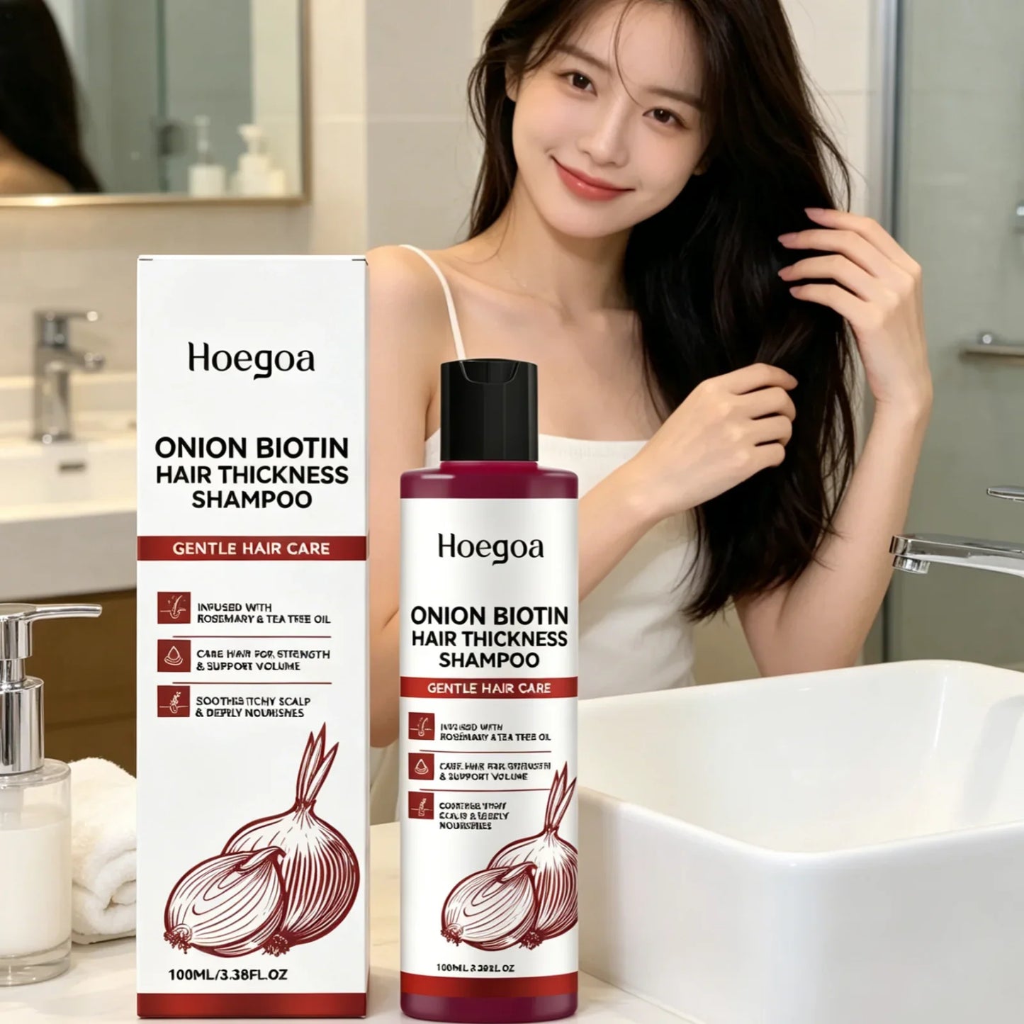 Hoegoa Onion Biotin Shampoo – Scalp Soothing & Nourishing