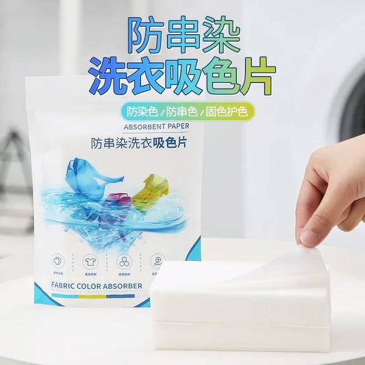 Anti-Color Bleed Laundry Sheets 50 Pcs – Dye Trapping Tablets Laundry Dye Sheets Peaceful Pleasures Health and Wellness