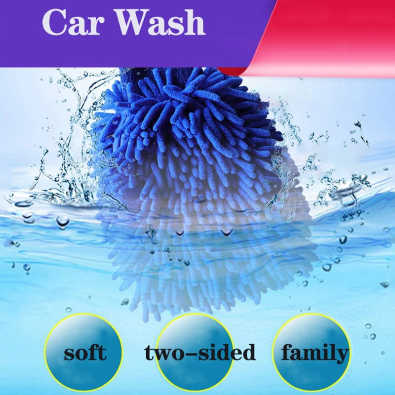 Car Washing Tools Chenille Car Wiping Gloves Coral Velvet Water Absorbing Cleaning Products Lock Mouth Waterproof Caterpillar Peaceful Pleasures Health and Wellness