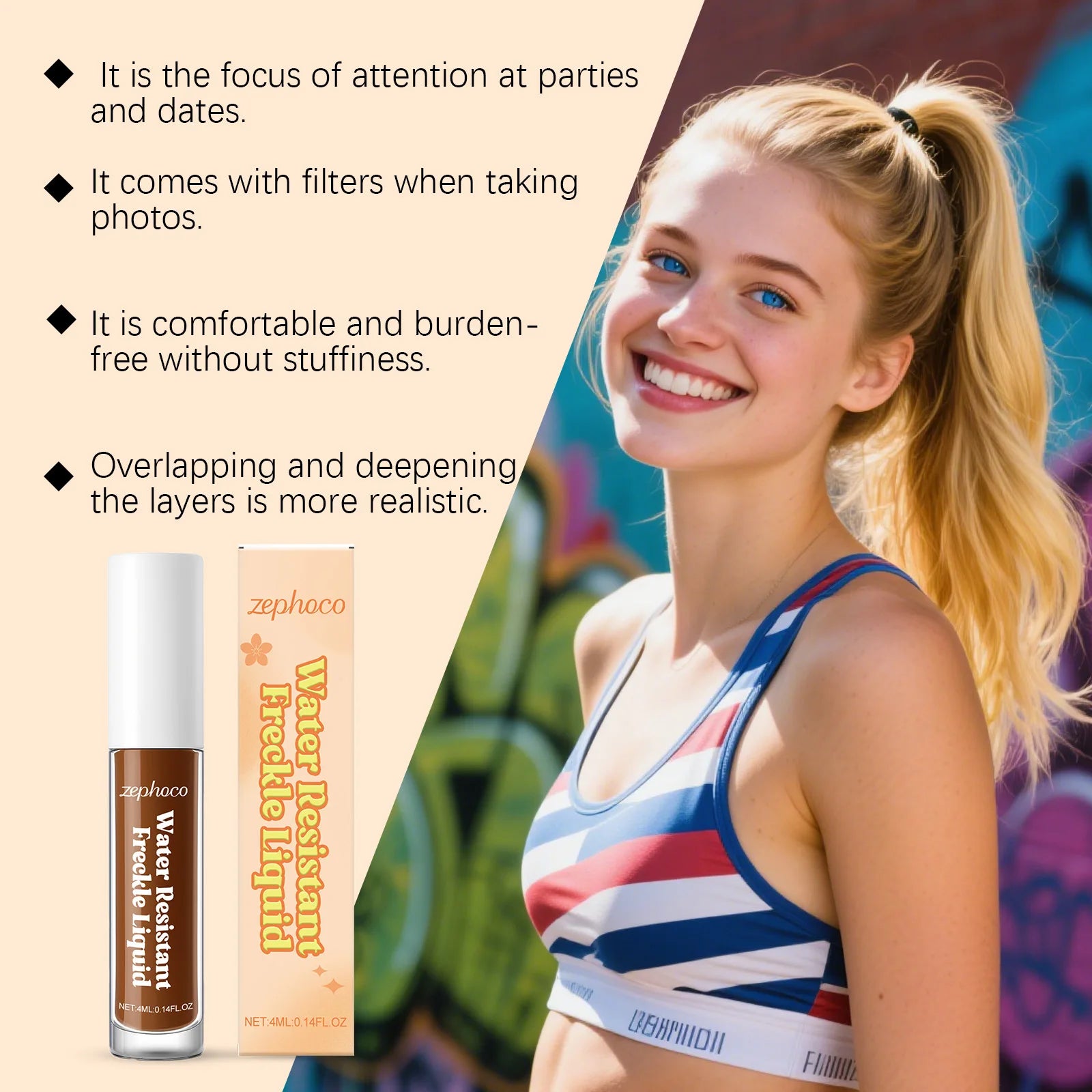 Waterproof Fake Freckle Pen – Realistic Faux Freckle Stamp Freckle Makeup Pen Peaceful Pleasures Health and Wellness