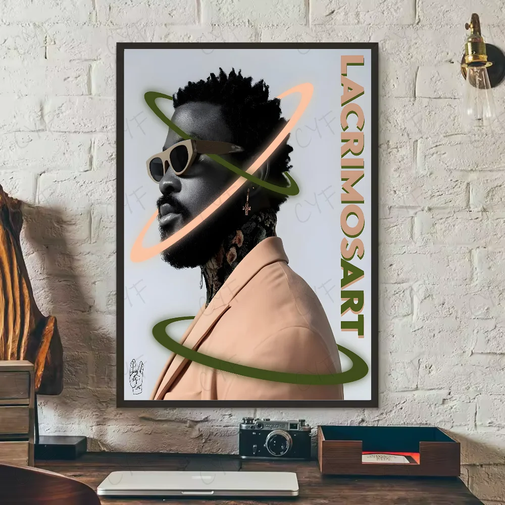 D-Damso Qalf Rapper Poster HD art sticky wall waterproof home living room bedroom bar aesthetic decoration Peaceful Pleasures Health and Wellness z12 40X50cmNoframe