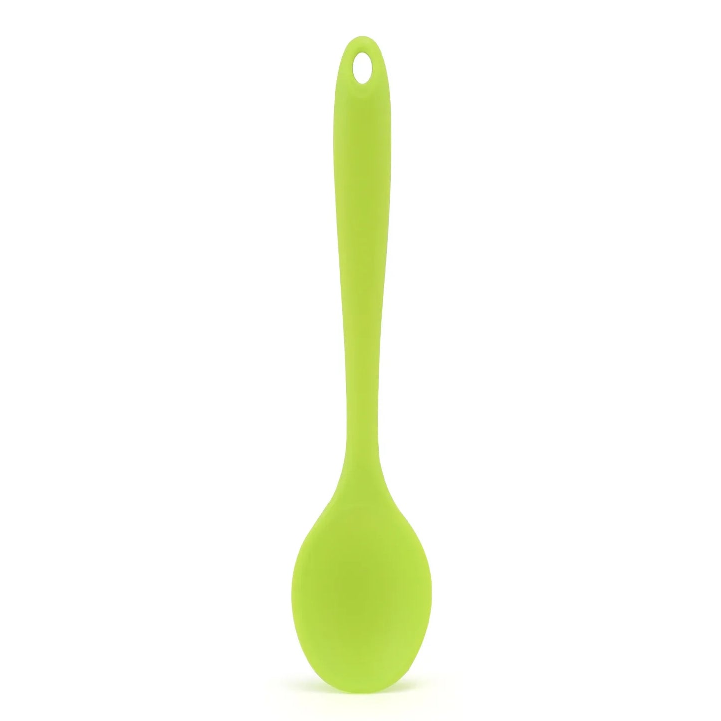 2026 New Silicone Spoon Mixing Soup Spoons Kitchen Mixing Ladle Cooking Utensils Kitchenware Tool for Stirring and Serving Peaceful Pleasures Health and Wellness Green