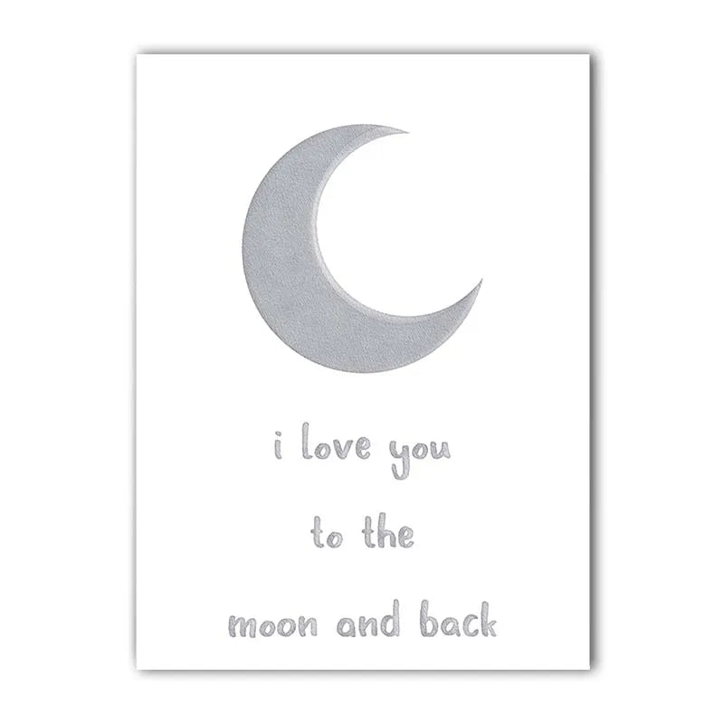 Black White Moon Star Nursery Canvas Wall Art – Kids Room Nursery Canvas Print Peaceful Pleasures Health and Wellness 04 20x25cm No Frame China Mainland