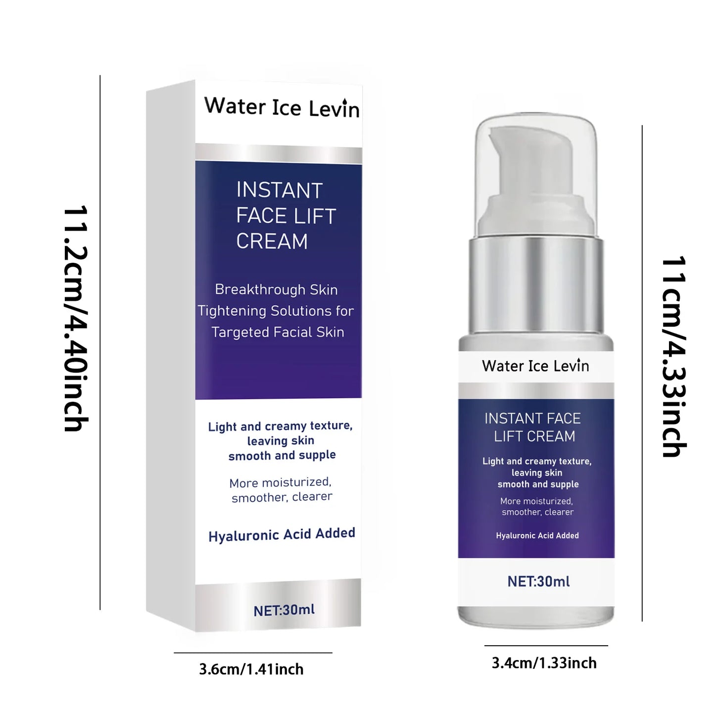Instant Face Lift Cream with Hyaluronic Acid | Skin Tightening 30ml Peaceful Pleasures Health and Wellness