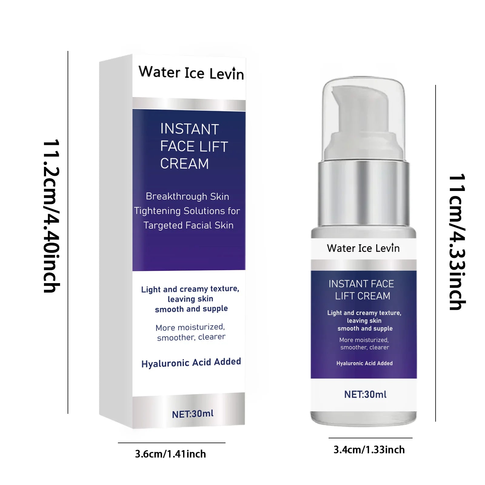 Instant Face Lift Cream with Hyaluronic Acid | Skin Tightening 30ml Peaceful Pleasures Health and Wellness