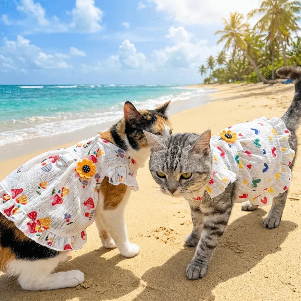 Dog Princess Dress | Mushroom Print Flutter Sleeve Summer Skirt