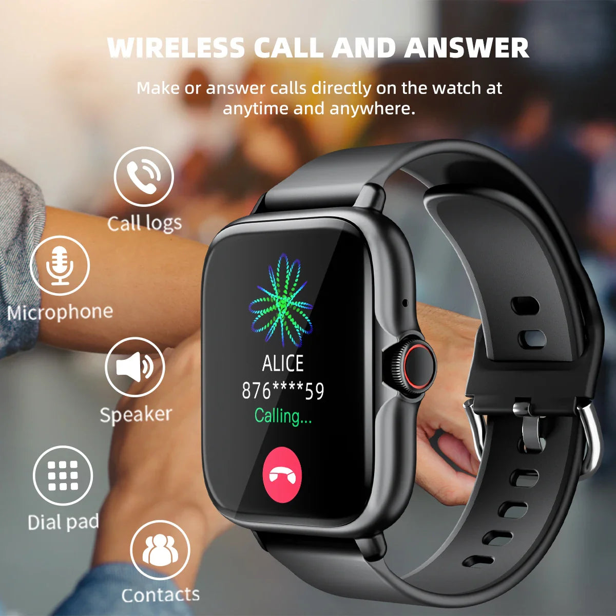 DESERTCAT 1.83" Smart Watch – Call, Sleep & Fitness Tracker